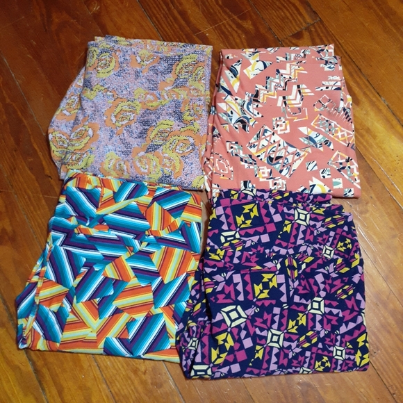 LuLaRoe Pants - Lot of 4 Lularoe Leggings tall & curvy